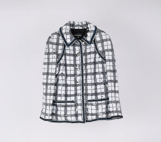 Chanel 2017 Ground Control Collection Sequin Plaid Jacket