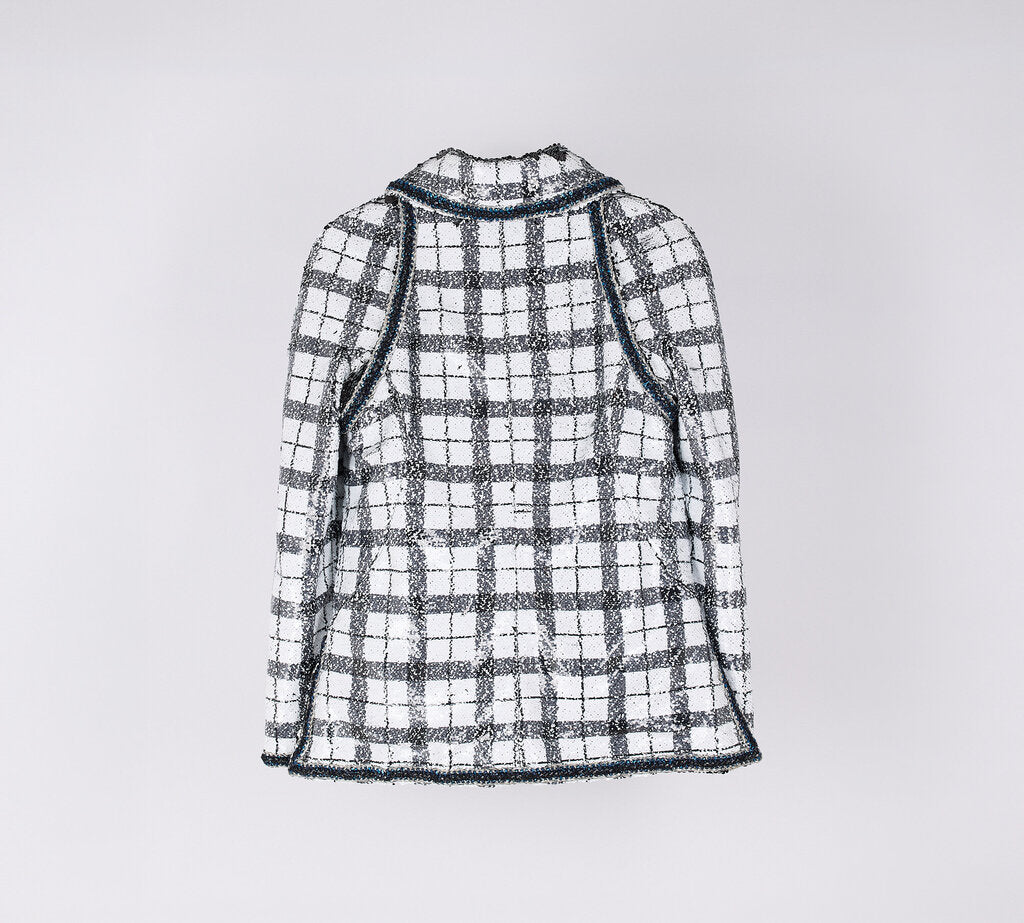 Chanel 2017 Ground Control Collection Sequin Plaid Jacket
