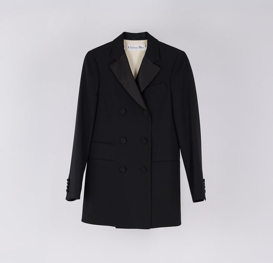 Christian Dior Wool & Silk Double Breasted Blazer Dress