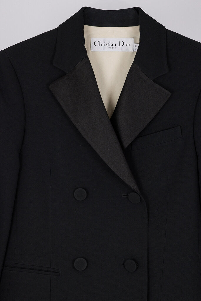 Christian Dior Wool & Silk Double Breasted Blazer Dress