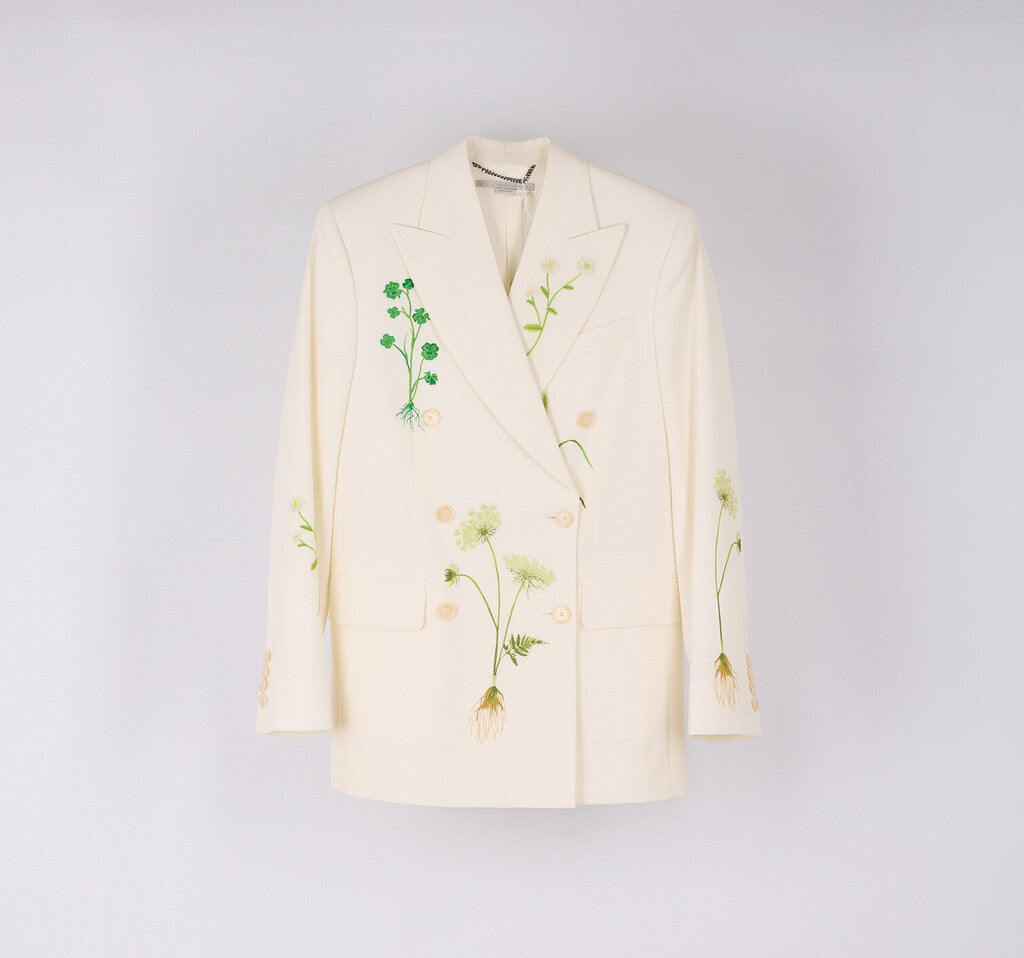 Stella McCartney 2025 Oversized Floral Embroidered Blazer