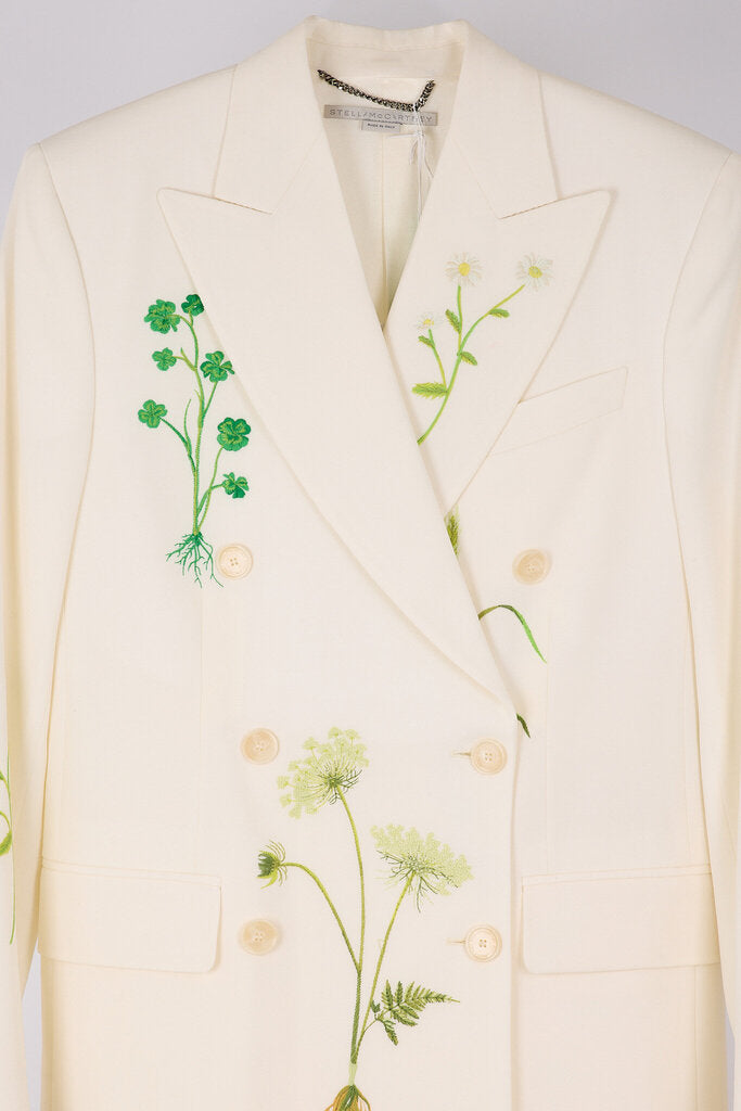 Stella McCartney 2025 Oversized Floral Embroidered Blazer