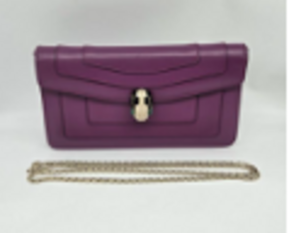 Purple Serpenti East West Clutch w/Strap