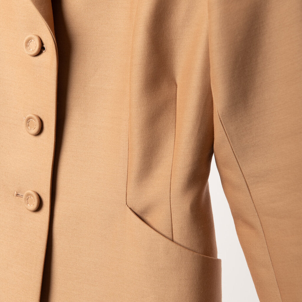 Christian Dior Nude Wool & Silk Blazer