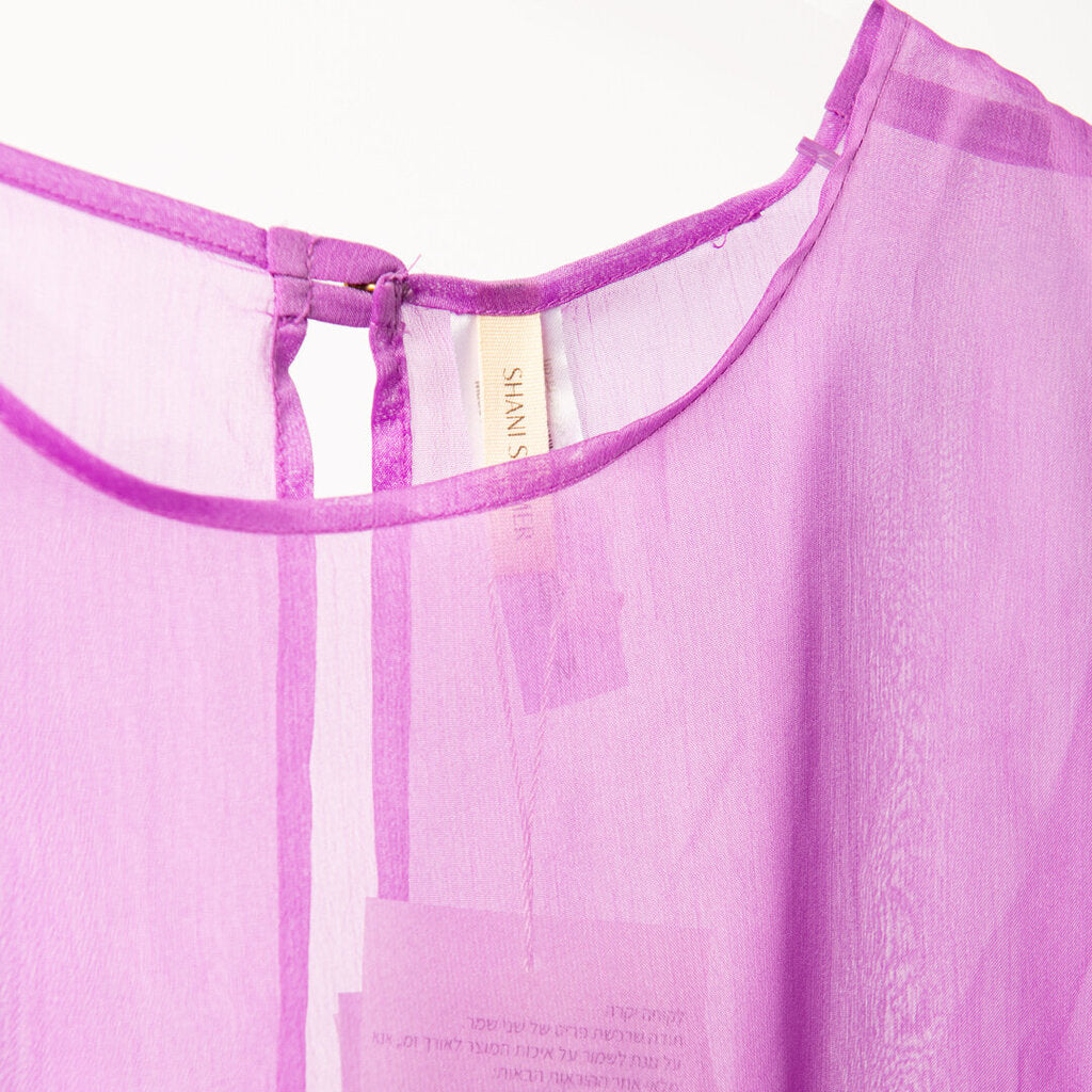Shani Swim Purple Poly Sheer Cover