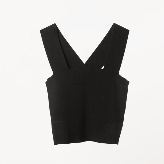 ALC Black Rayon Cropped Tank