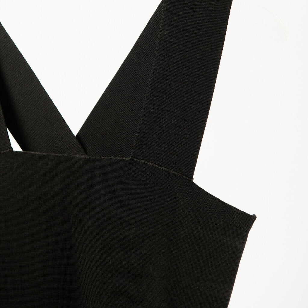 ALC Black Rayon Cropped Tank