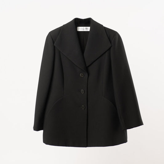 Christian Dior Black Wool & Silk Bar Jacket