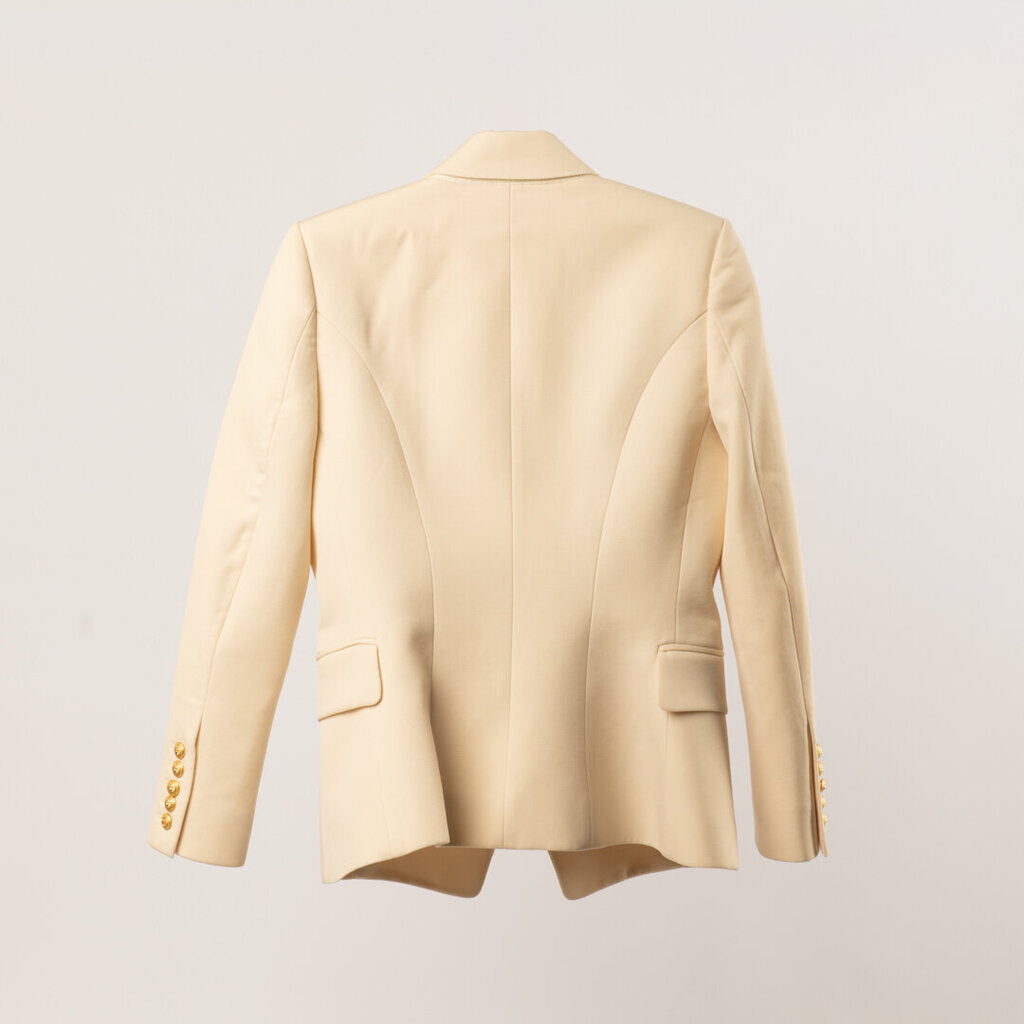 Balmain 2025 Grain De Poudre Wool Blazer