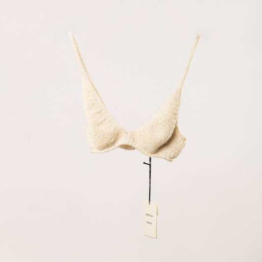 Bottega Veneta Cream Cotton & Poly Bralette