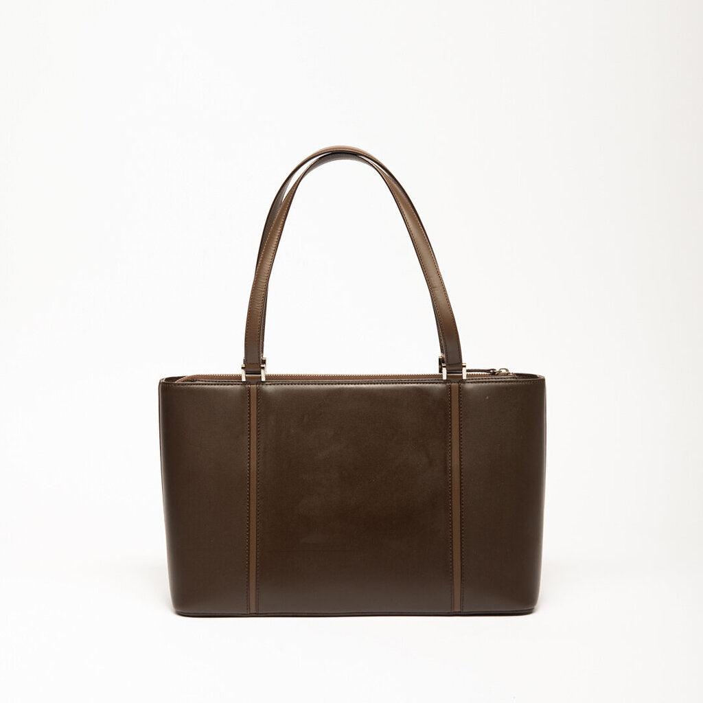 Burberry Dark Brown Leather Handbag