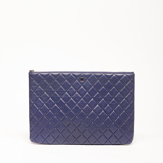 Chanel Blue Lambskin O Case
