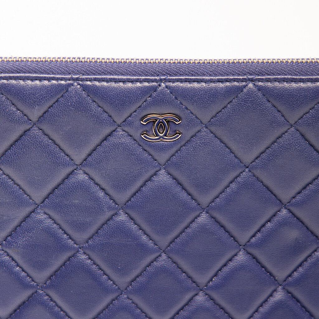 Chanel Blue Lambskin O Case