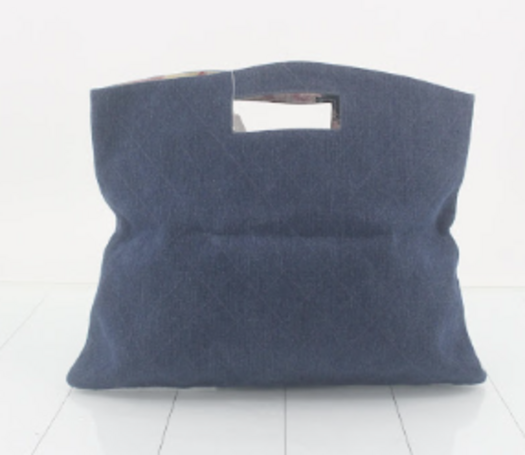 Denim Top Handle Bag