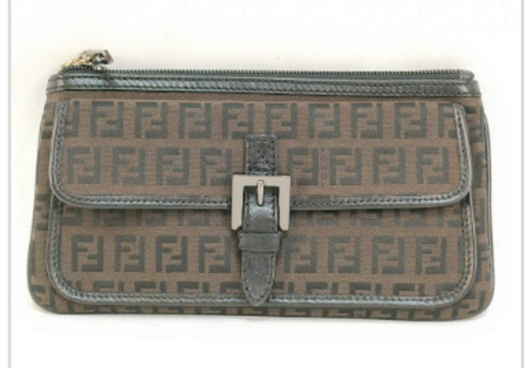 Brown & Black Zucca Clutch Pouch