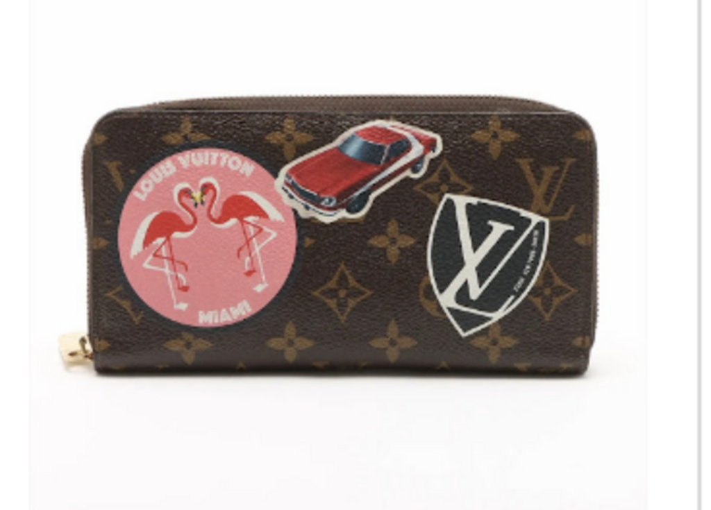 Brown Multicolor Patches Pouch