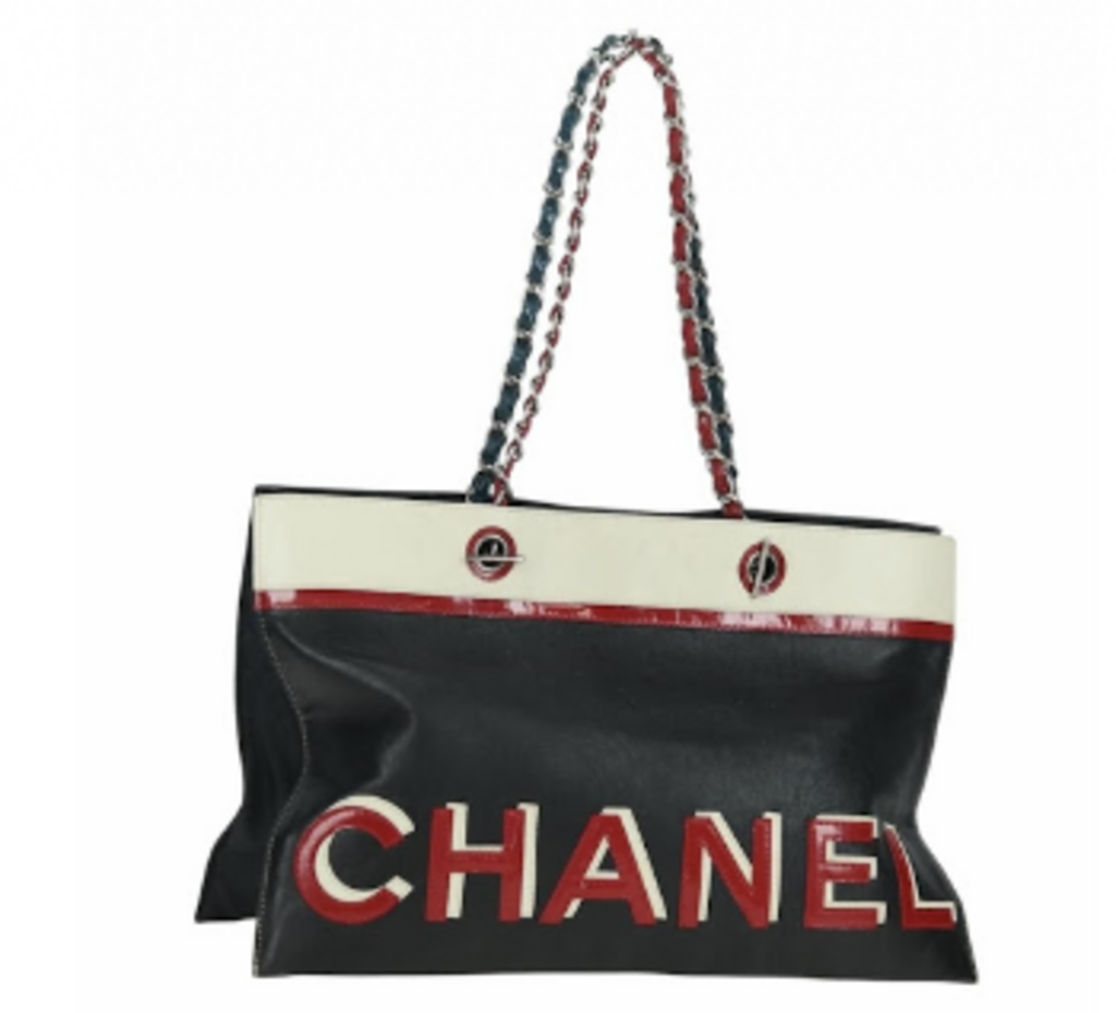 Black/Cream/Red Tote Bag