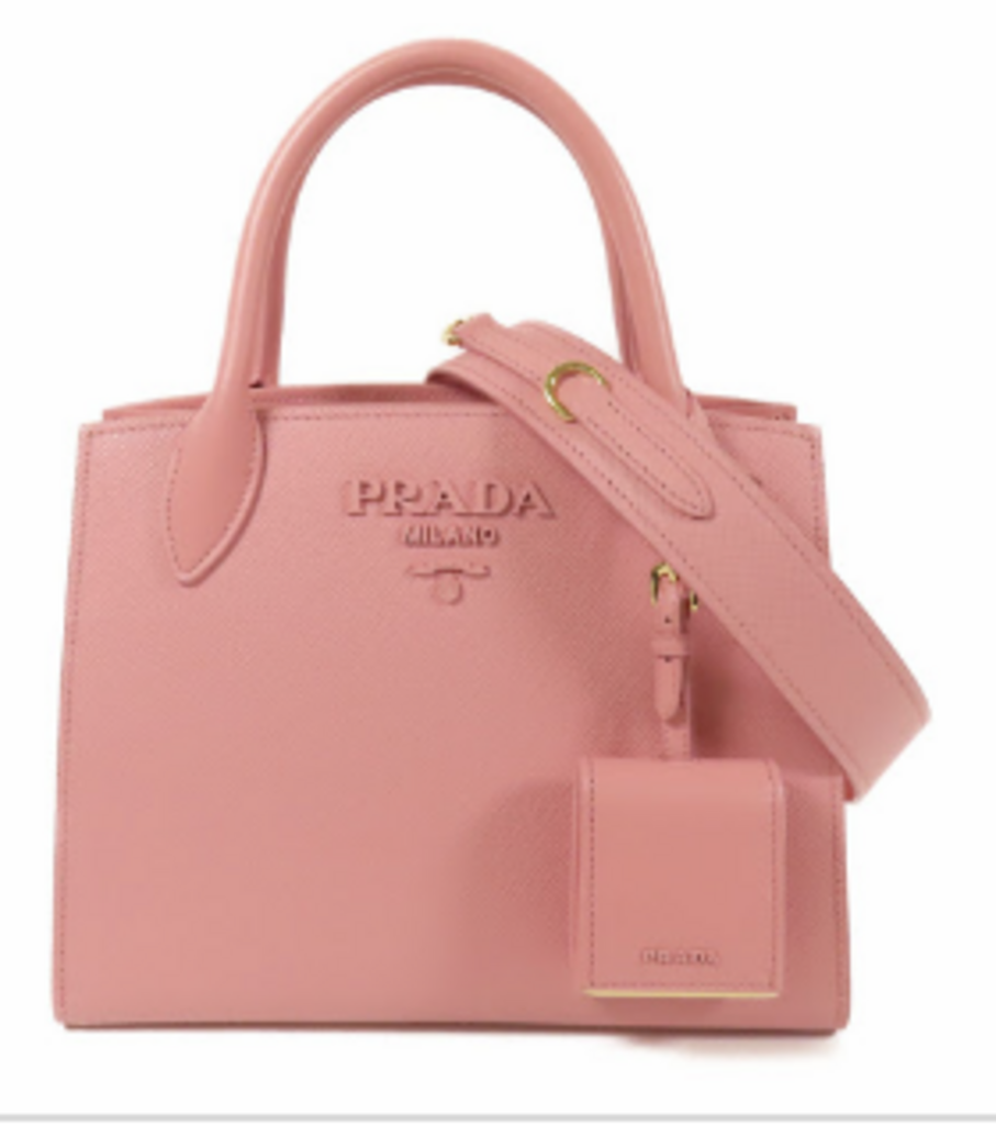 Pink Saffiano 2 Way Bag