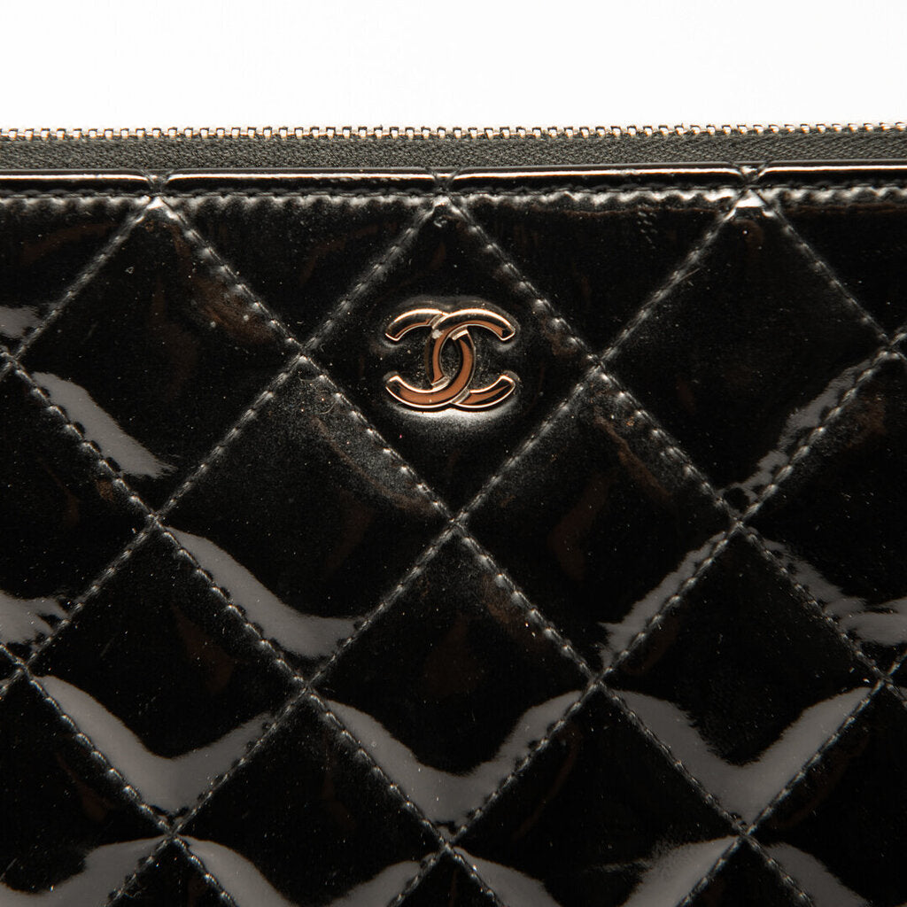 Chanel Black Patent Clutch