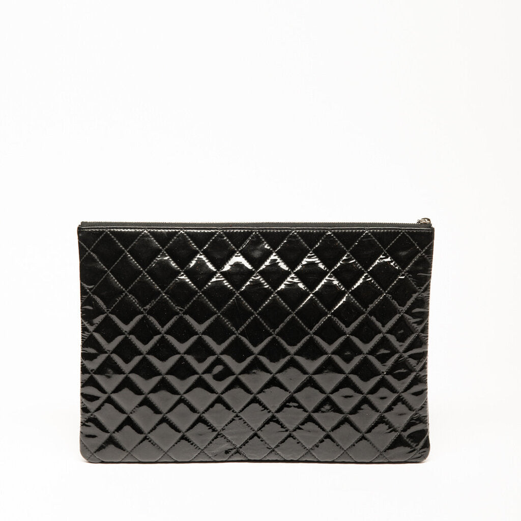 Chanel Black Patent Clutch