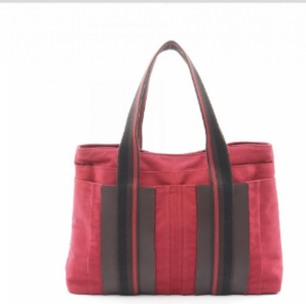 Red Stripe Canvas Tote