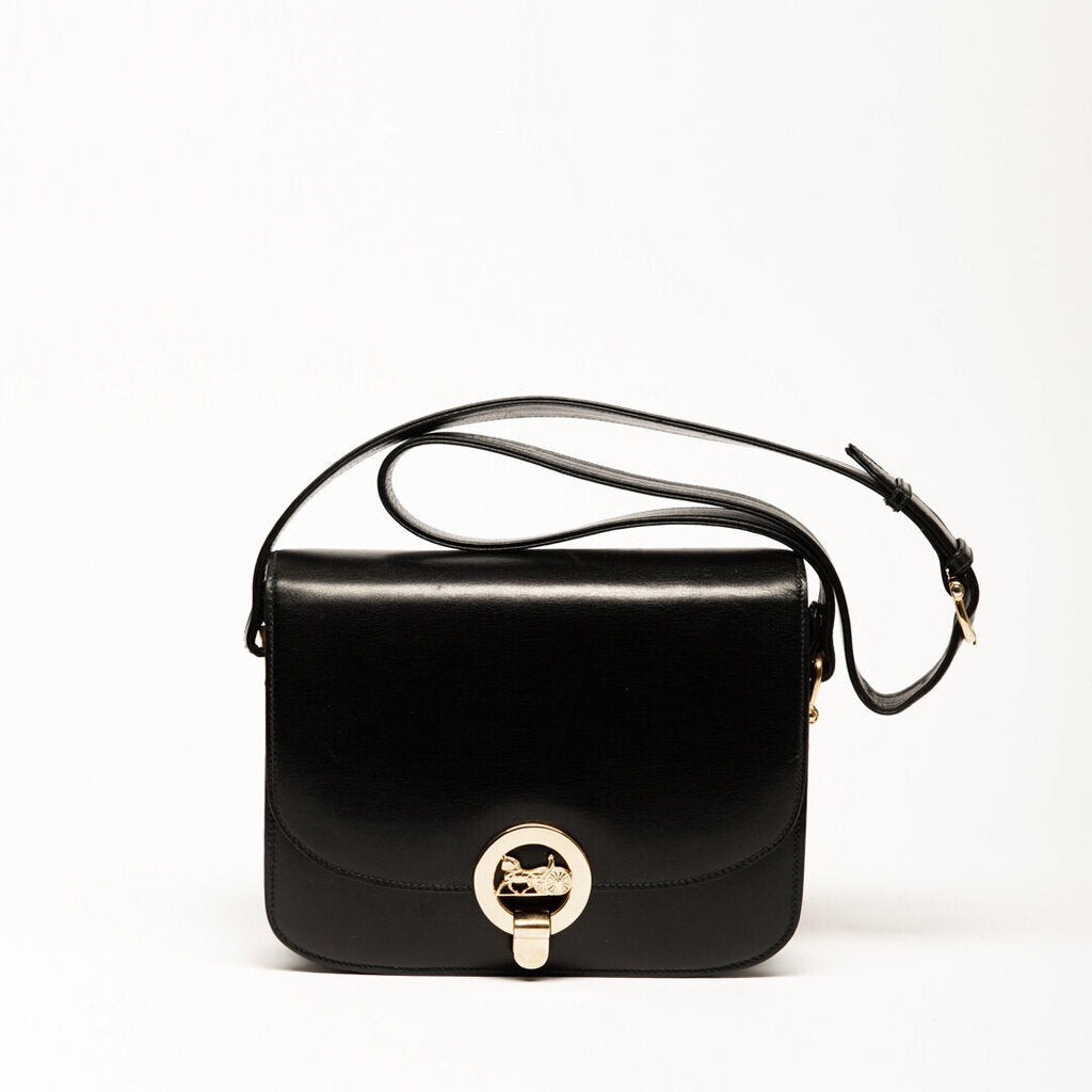 Celine Black Carriage Crossbody Bag