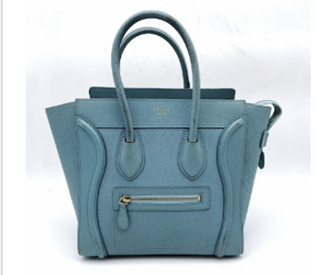 Blue Micro Luggage Tote