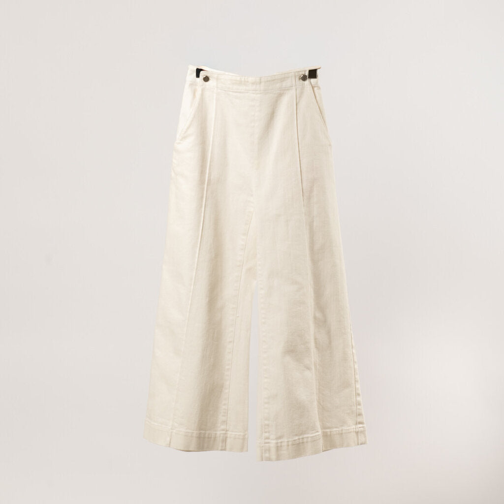 Rosetta Getty White Wide Leg Jeans