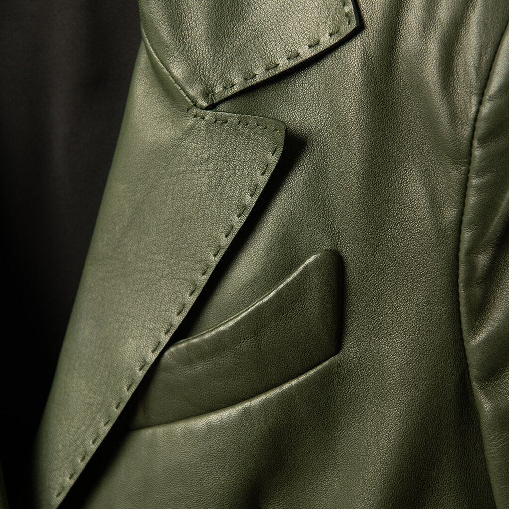 Tom Ford Green Leather Blazer