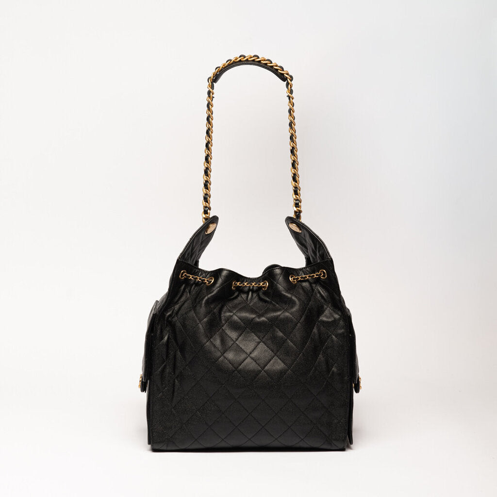 Chanel Black Caviar Medium 25