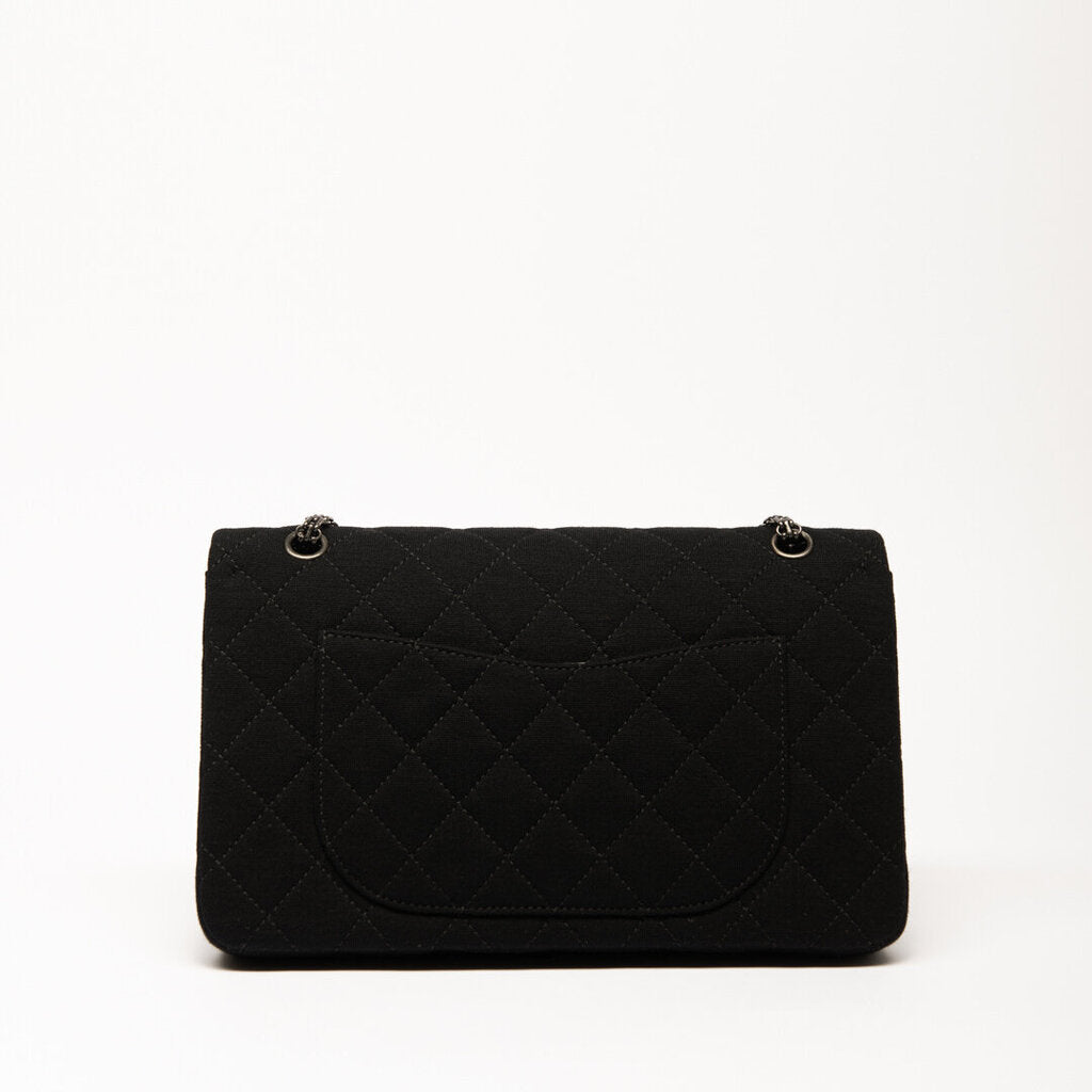 Chanel Black Fabric Jumbo Reissue Flap Bag