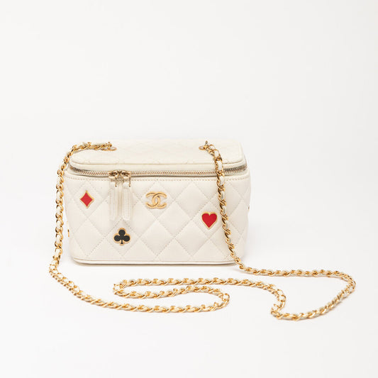 Chanel White Caviar Coco Casino Vanity