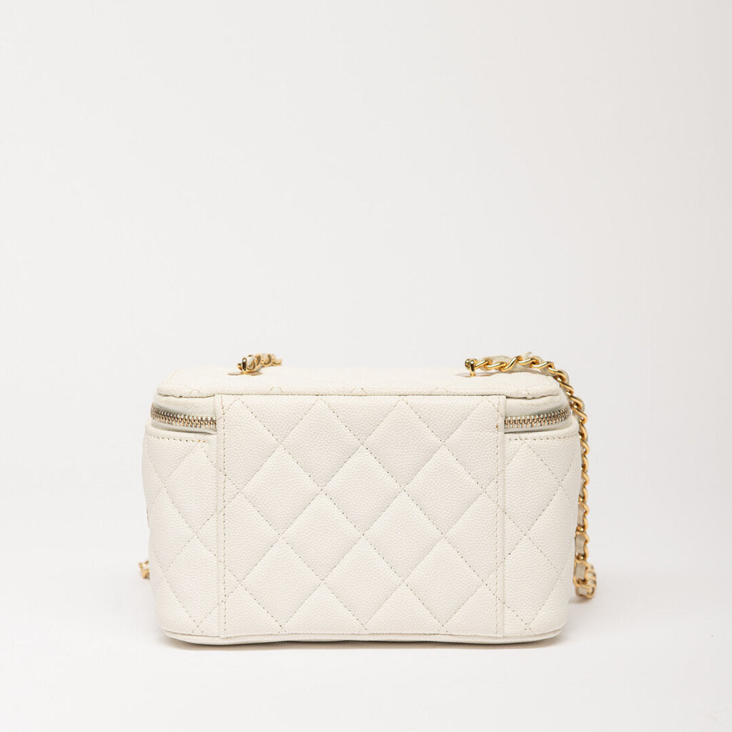 Chanel White Caviar Coco Casino Vanity (FULL SET)