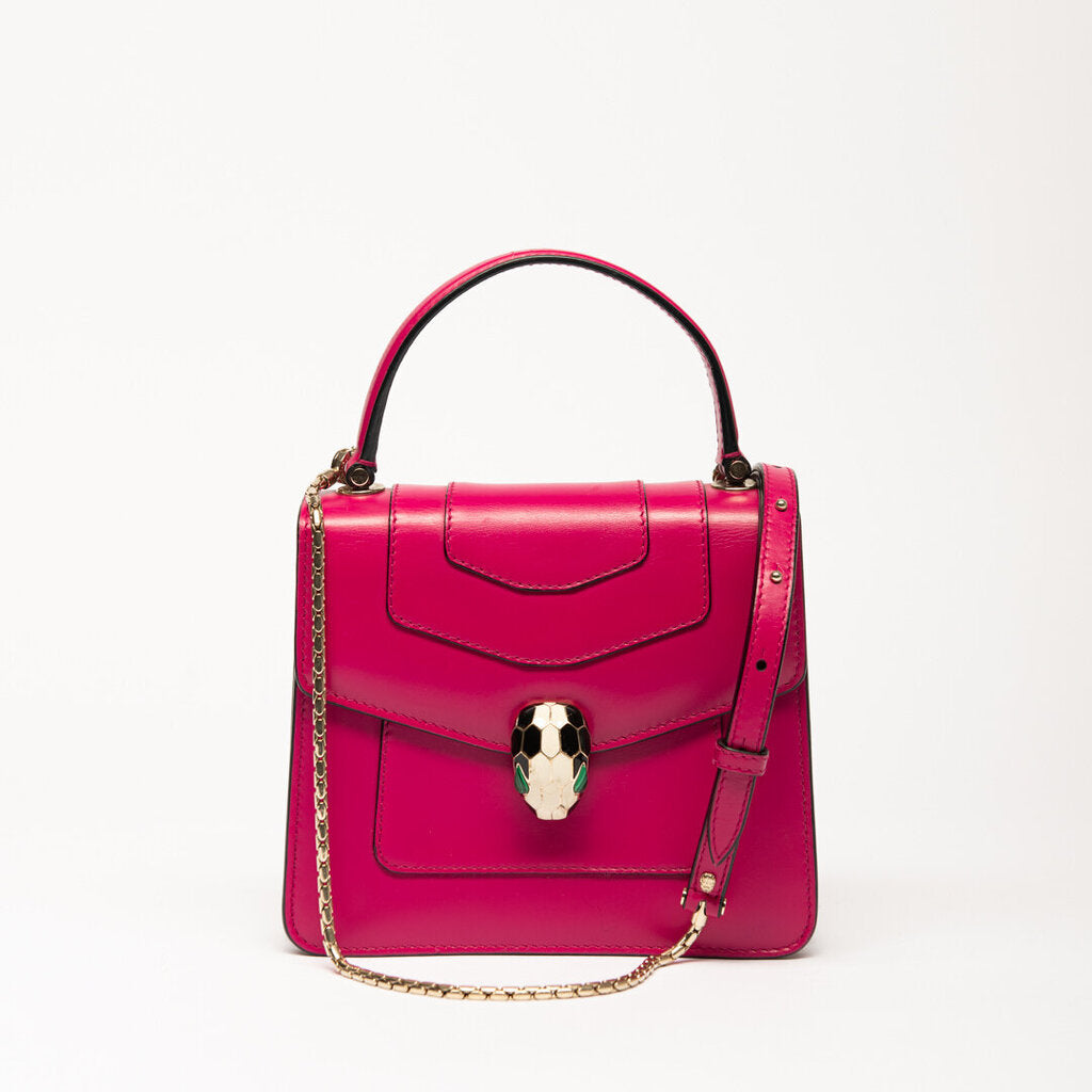 Bvlgari Pink Leather Serpenti Bag