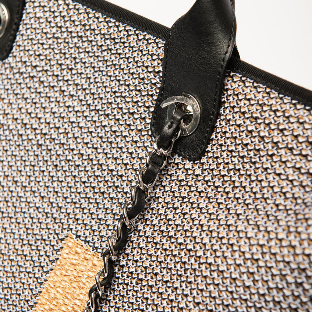 Chanel Raffia Shoulder Beach Tote