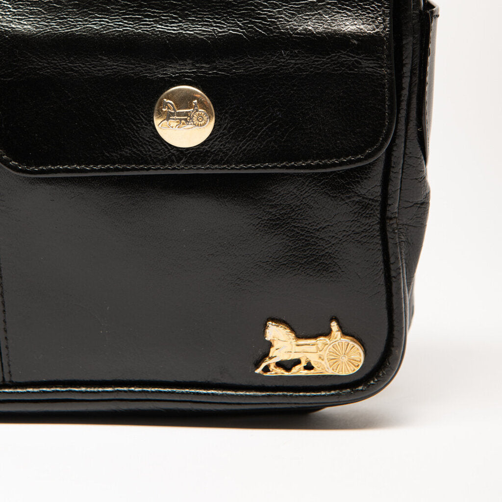 Vintage Black Leather Camera Bag