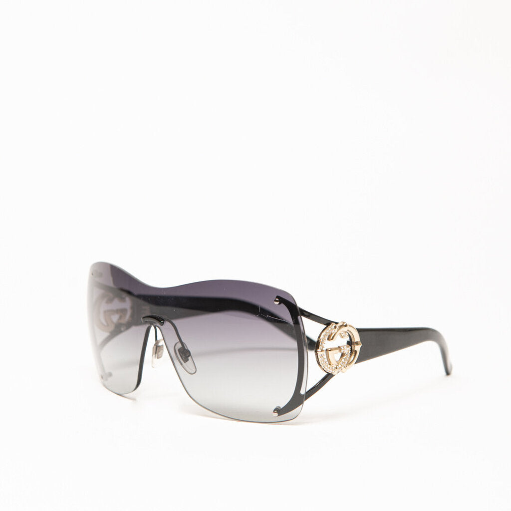 Gucci Black Shield Sunglasses