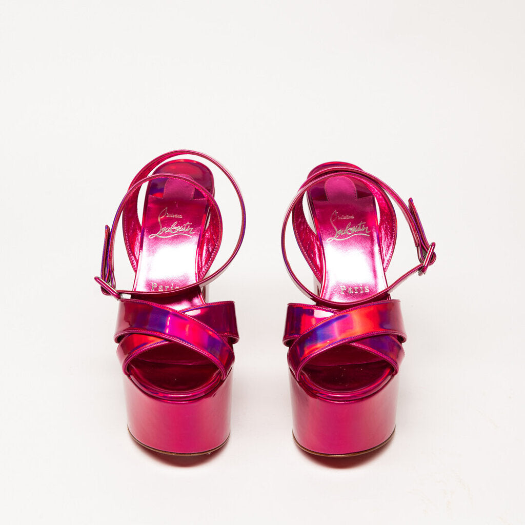 Christian Louboutin Pink Iridescent Supyaz Platforms