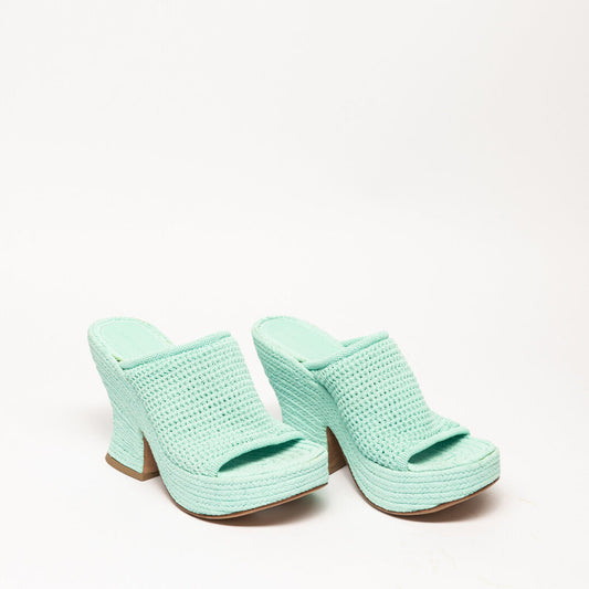 Bottega Mint Green Esparto Wedge