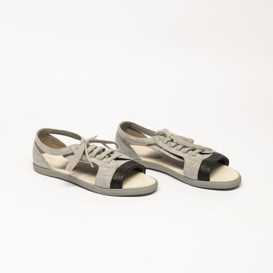 Chanel Grey Sneaker Sandals