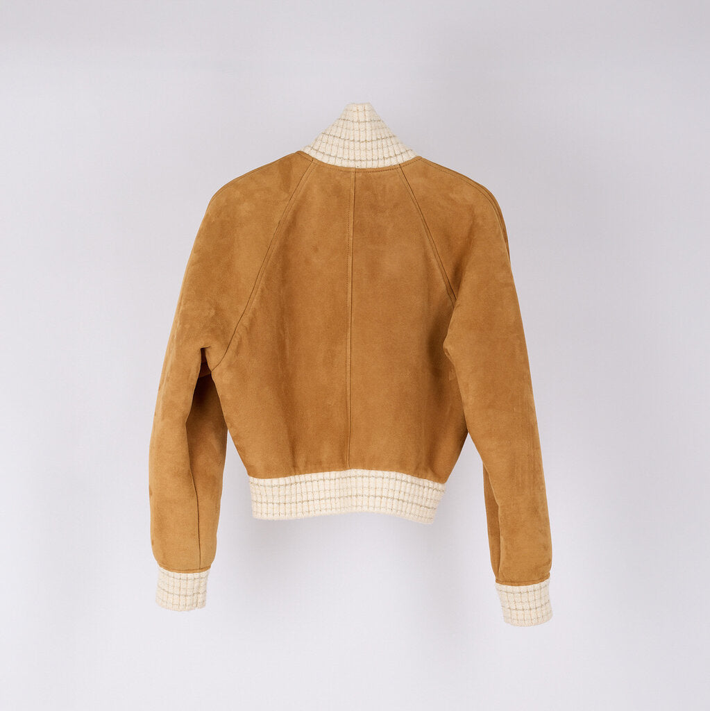 Chanel Brown Suede Bomber