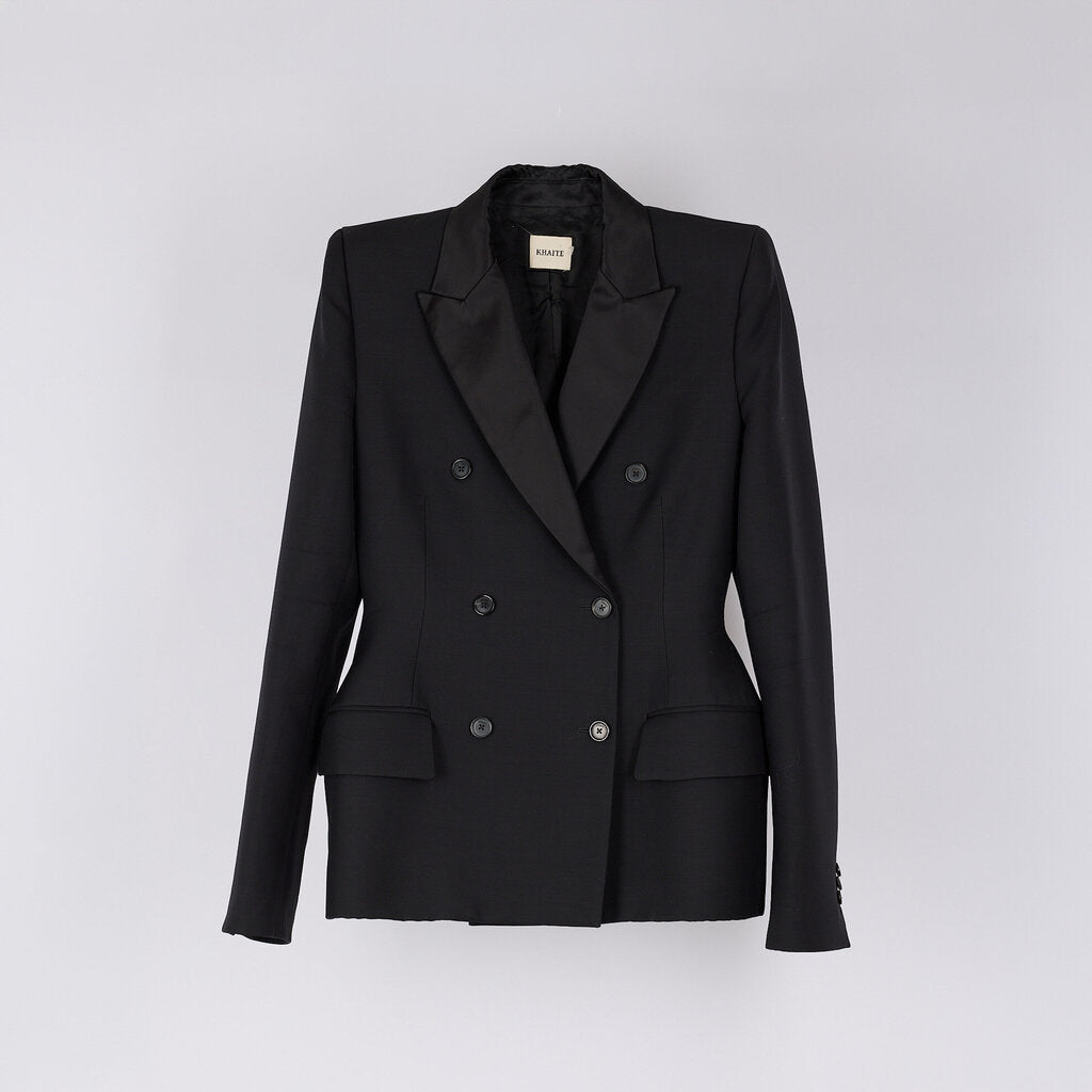 Khaite Black Viscose & Wool Blazer