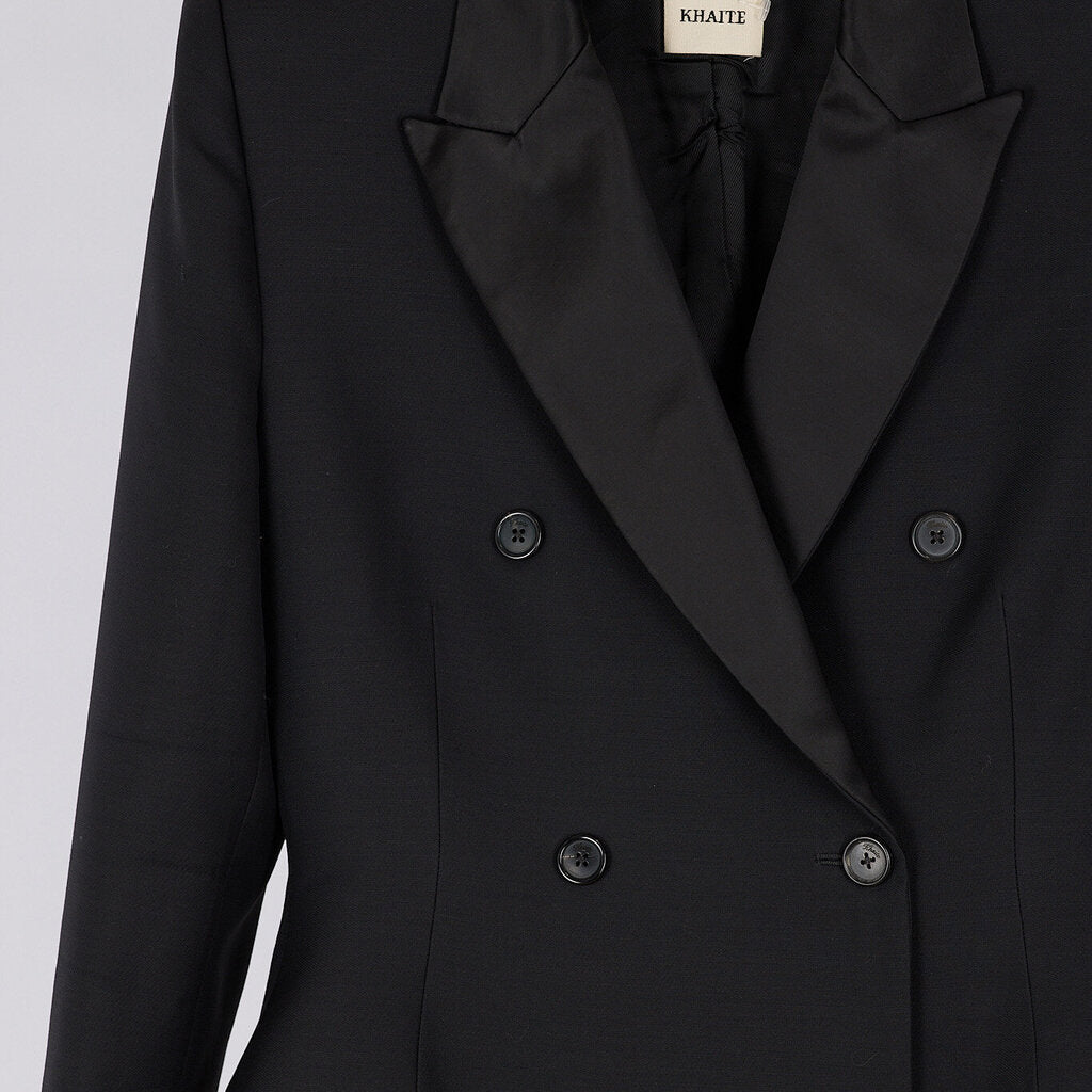 Khaite Black Viscose & Wool Blazer