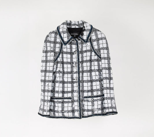 Chanel 2017 Ground Control Collection Sequin Plaid Jacket