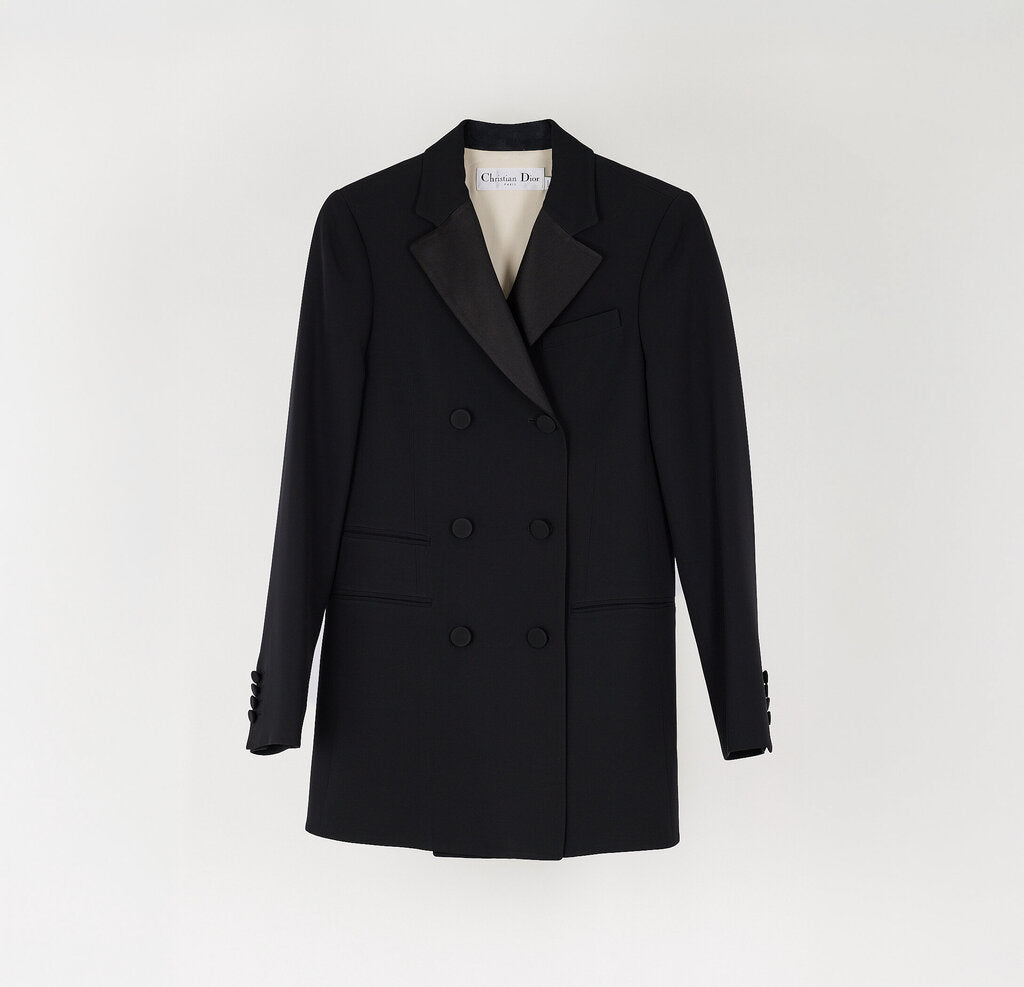 Christian Dior Wool & Silk Double Breasted Blazer Dress