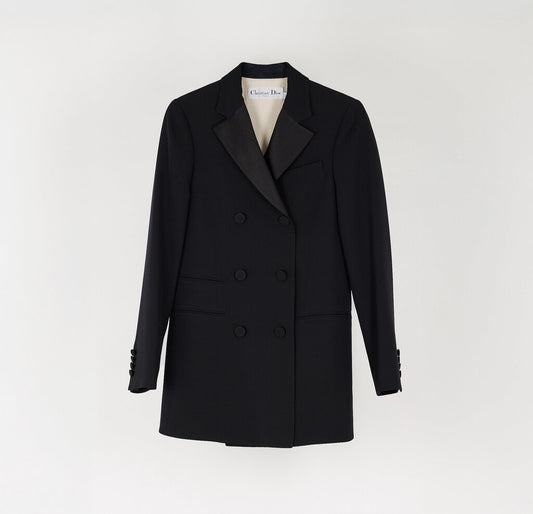 Christian Dior Wool & Silk Double Breasted Blazer Dress