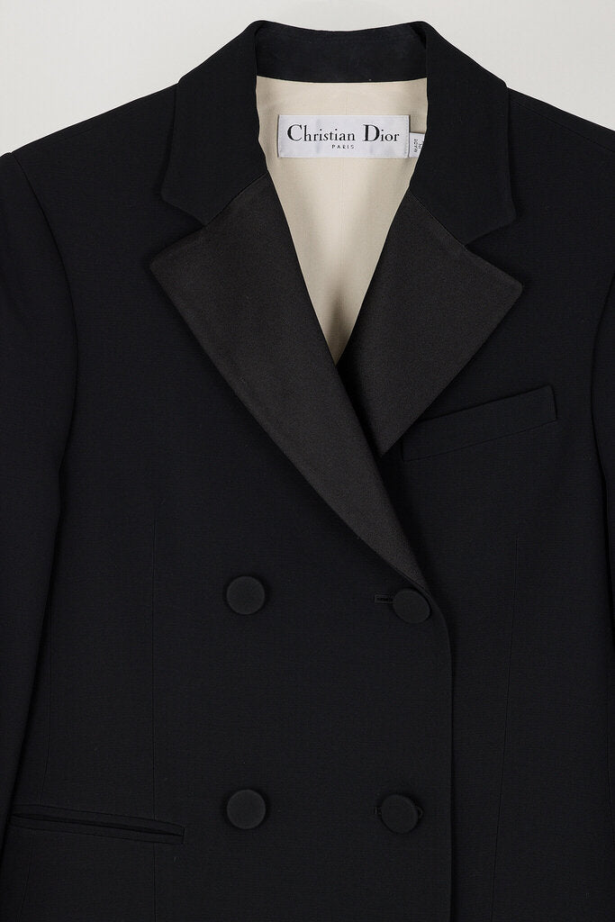 Christian Dior Wool & Silk Double Breasted Blazer Dress