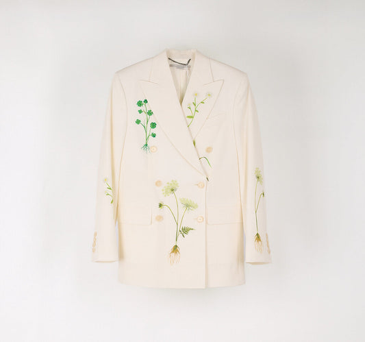 Stella McCartney 2025 Oversized Floral Embroidered Blazer