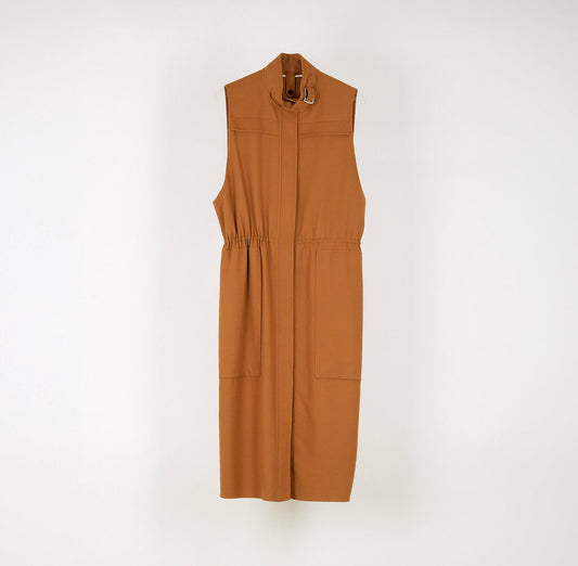 Hermes Cashmere Camel Long Sleevless Coat