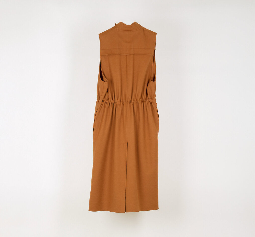 Hermes Cashmere Camel Long Sleevless Coat